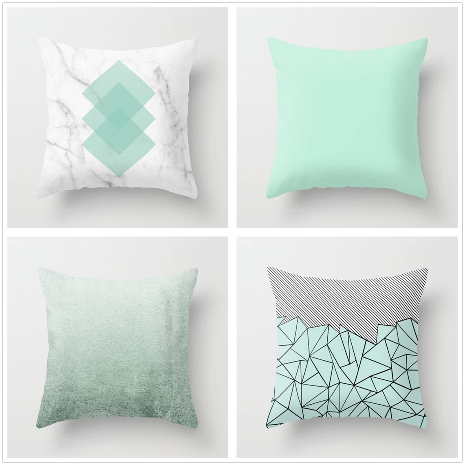 Set di 4 Fodere per Cuscini 100x100cm,cuscini per divano Semplicità moderna Giardino Esterno Fodere per Cuscini Decorativi flax Quadrate per Cuscino,per Casa Soggiorno Camera da Letto Divano A450