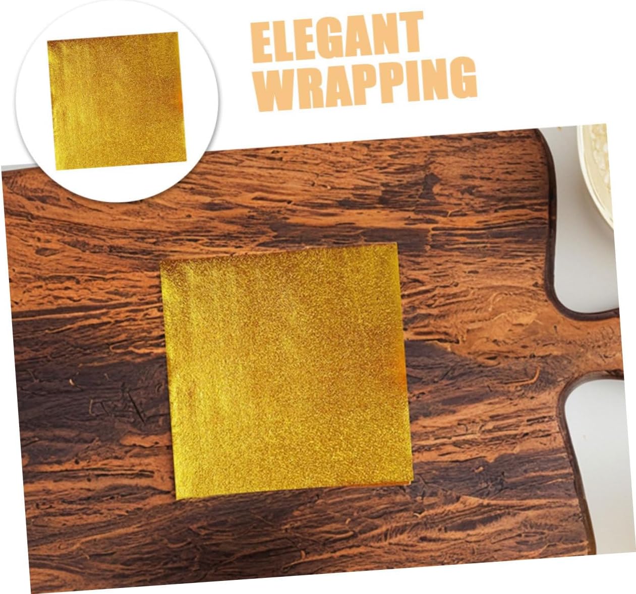 Gold Foil Chocolate Candy Wrappers 600pcs Square Aluminum Foil Sheets for DIY Treats Food-Grade Packaging for Homemade Sweets and Lollipops