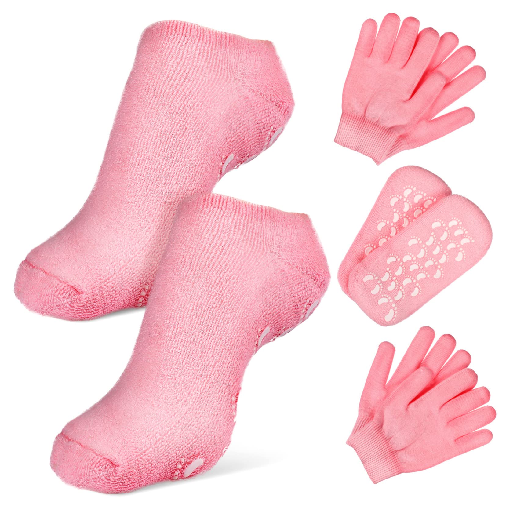 OUNONA 2Sets Moisturizing Socks and Gloves for Exfoliating and Hydrating Foot Care Breathable Suitable for Daily Use and Deep Moisturizing Effect