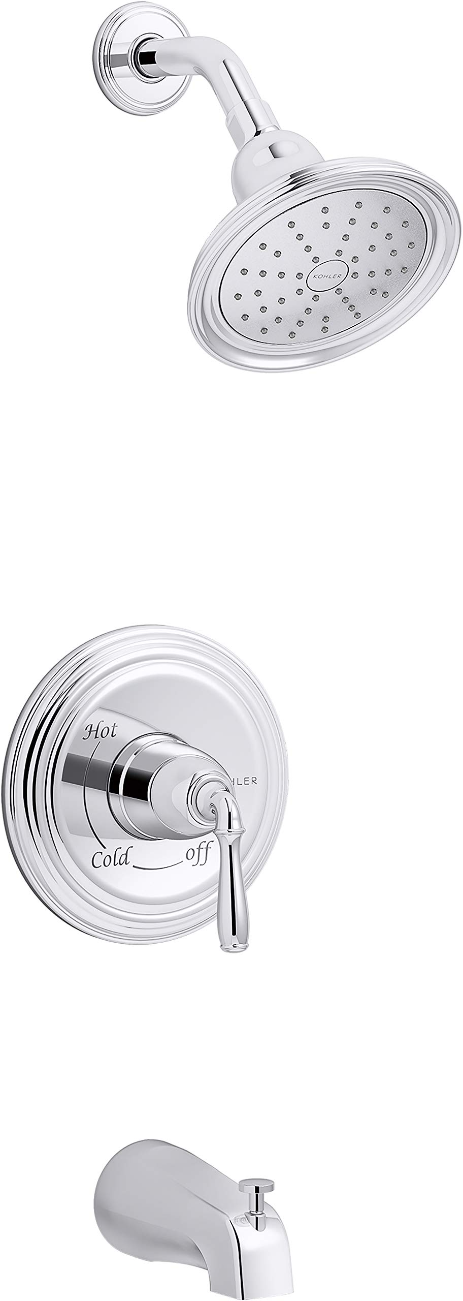 Garniture Devonshire Kohler K-TS395-4G-CP pour douche style rétro chic et ambiance spa à la maison