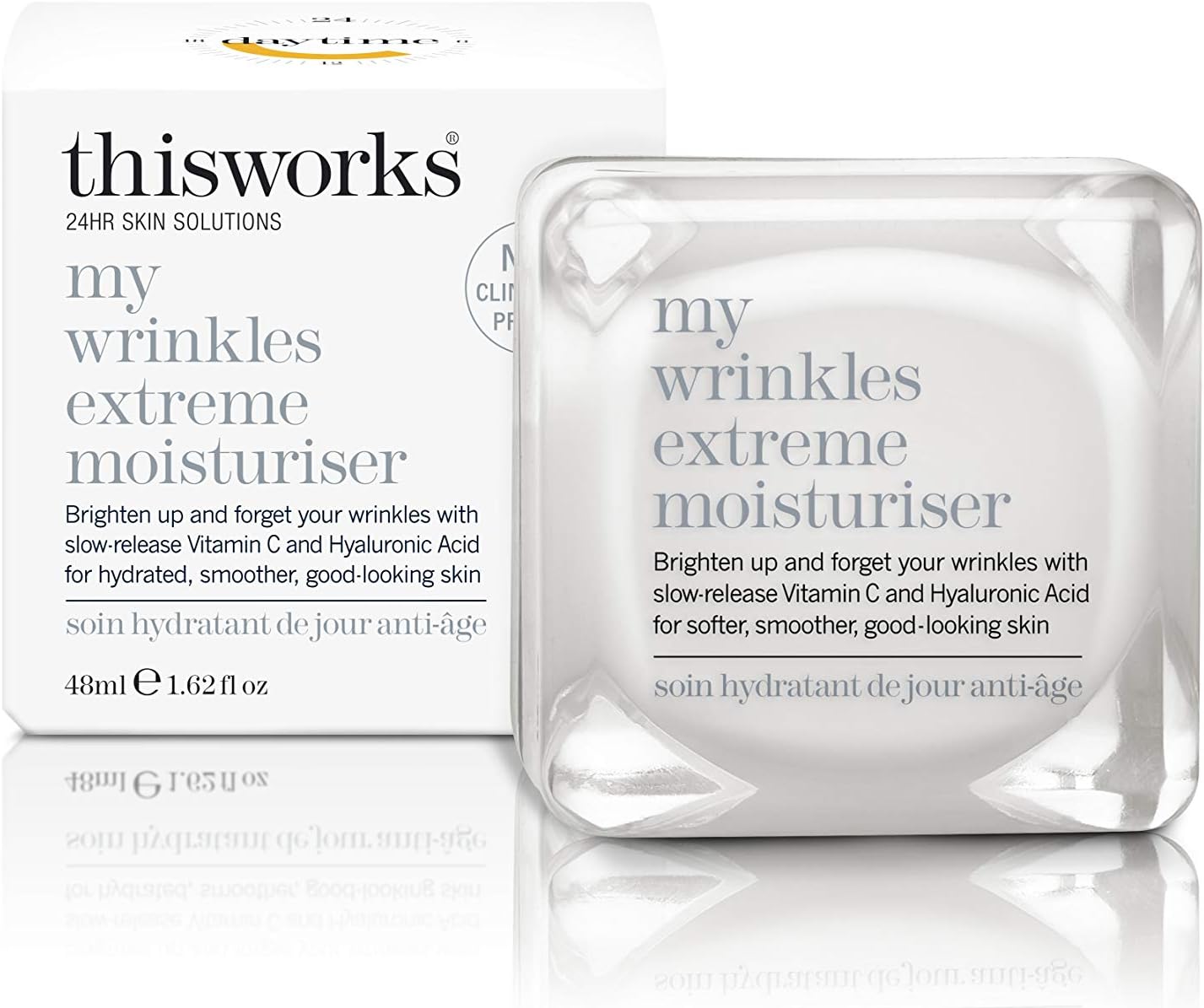 This Works My Wrinkles Extreme Moisture, 48 ml - Anti Aging Face Cream with Bakuchiol, Vitamin C and Hyaluronic Acid - Brightening Moisturiser to Smooth and Plump Dehydrated Skin