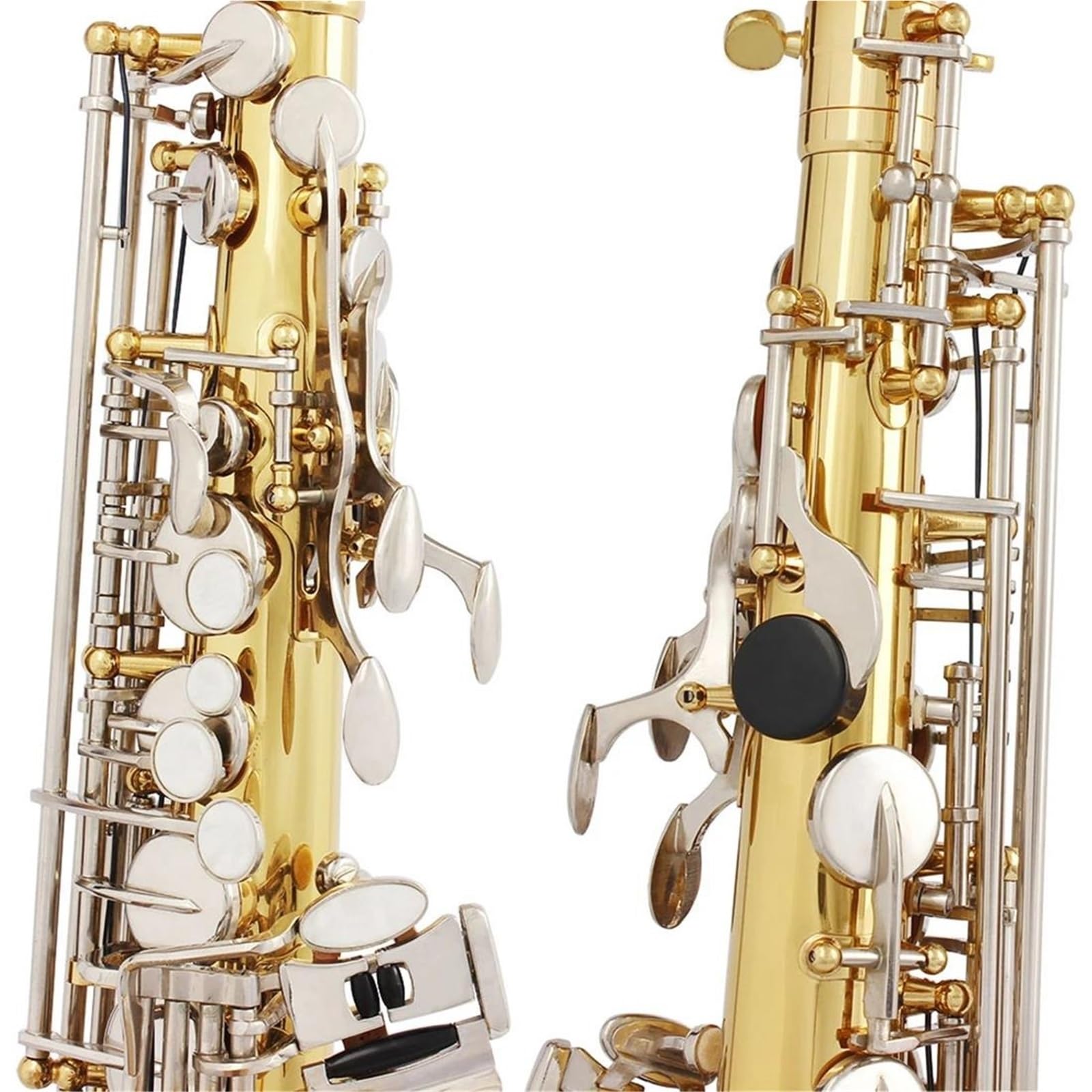 Saksofony Dla Początkujących Profesjonalny Saksofon Altowy W Tonacji Es Dur Pozłacany Z Paskiem I Stojakiem(Gold silver sax)