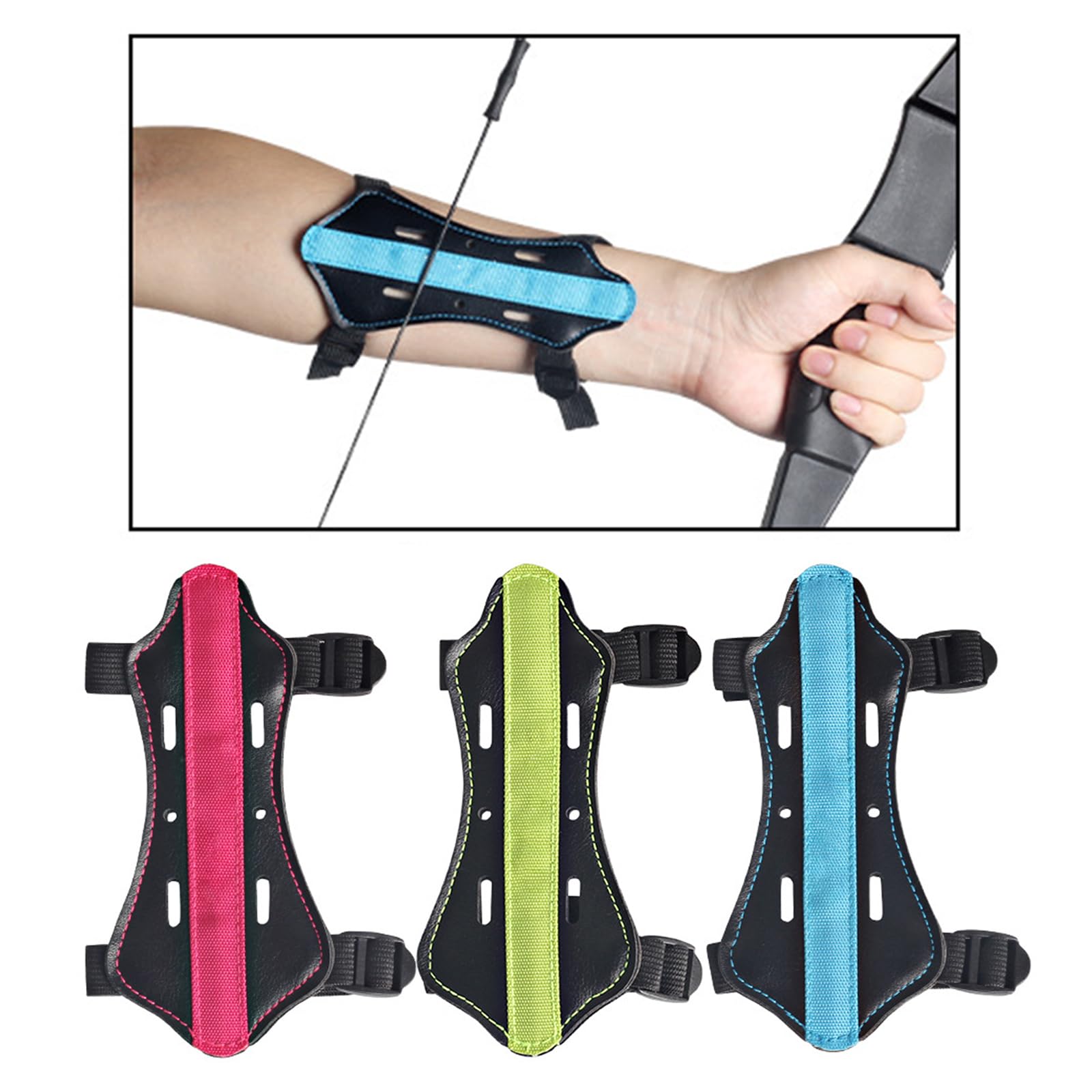 Shurhome Adjustable Archerys Armguard Forearm Wrist Protector Arm Protector Arm Guards Protective Gear Hunting Accessories