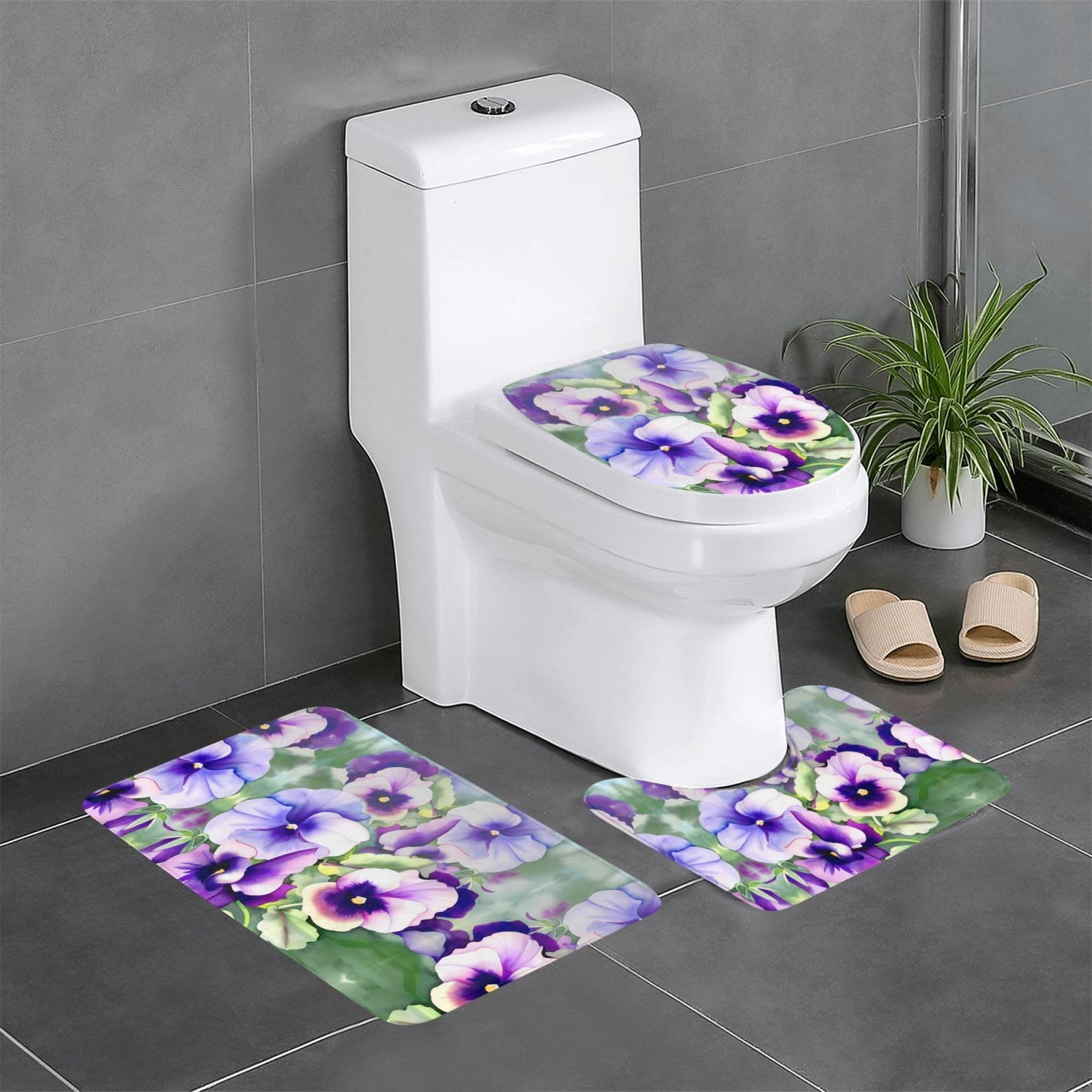 Tapis de salle de bain Pansy Perfection cuisine et chambre lot de 3