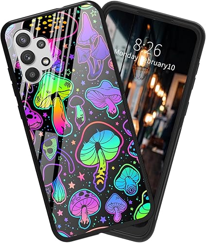 Miniatura 8 de Funda para Samsung Galaxy A32 5G a prueba de golpes de TPU suave para mujeres y hombres, contraportada dura de vidrio templado antiarañazos para