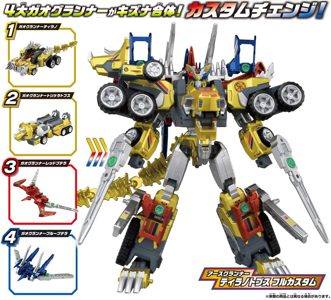 (TAKARA TOMY) Earth Granner EG05 Action Figure, Earth Granner Tyrannotops, Transforming Toy Figure, Anime, Dinosaur