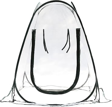 Gardzen 27"x27"x31" Pop up Grow Greenhouse Small Greenhouse, Steel Frame Portable Plant Flowers Mini Green House Zipper Cover for Outdoor & Indoor Use