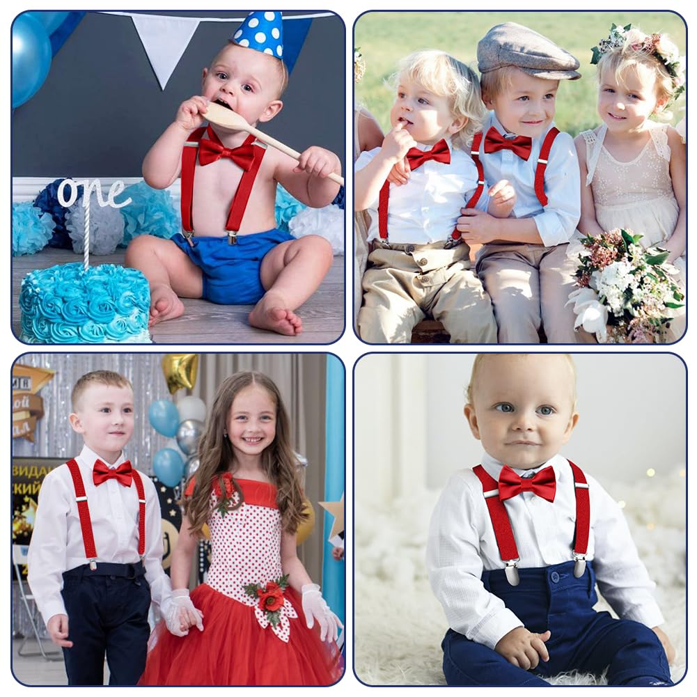AOOWU Set de Tirantes Pajaritas, 2.5cm Tirantes Ajustables y Pajaritas Hombre, Pajarita para Hombre Elegante Retro y Forma Tirantes Caballero Accesorio Traje Hombre de Business Fiesta Boda
