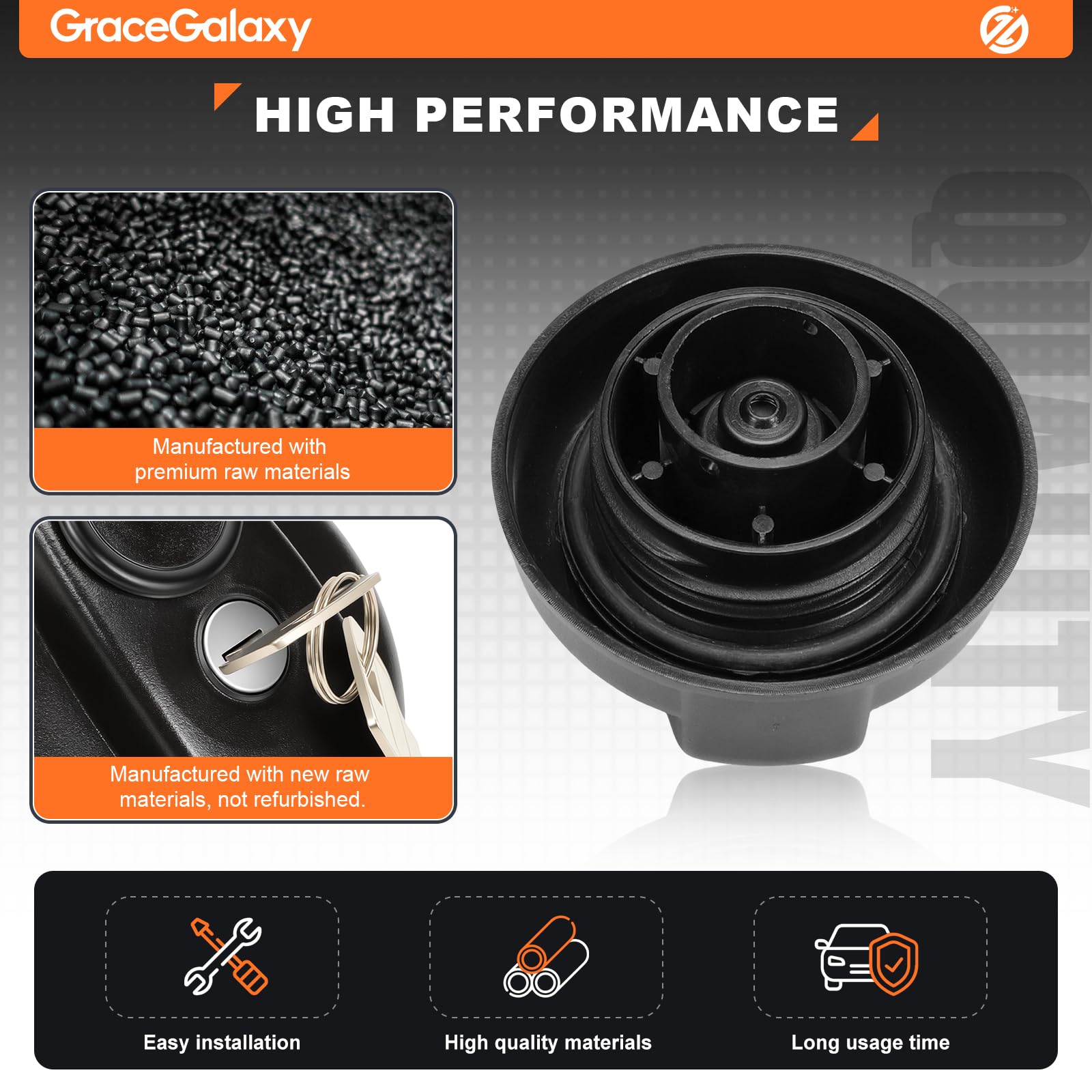 GraceGalaxy 504282593 Tappo Serbatoio 60 mm Adatto per I-VE-CO Eurocargo, Eurotech, Eurotrakker, Stralis, Trakker – Ricambio, Chiusura Serbatoio con 2 Chiavi, OEM 2993923, 2994798