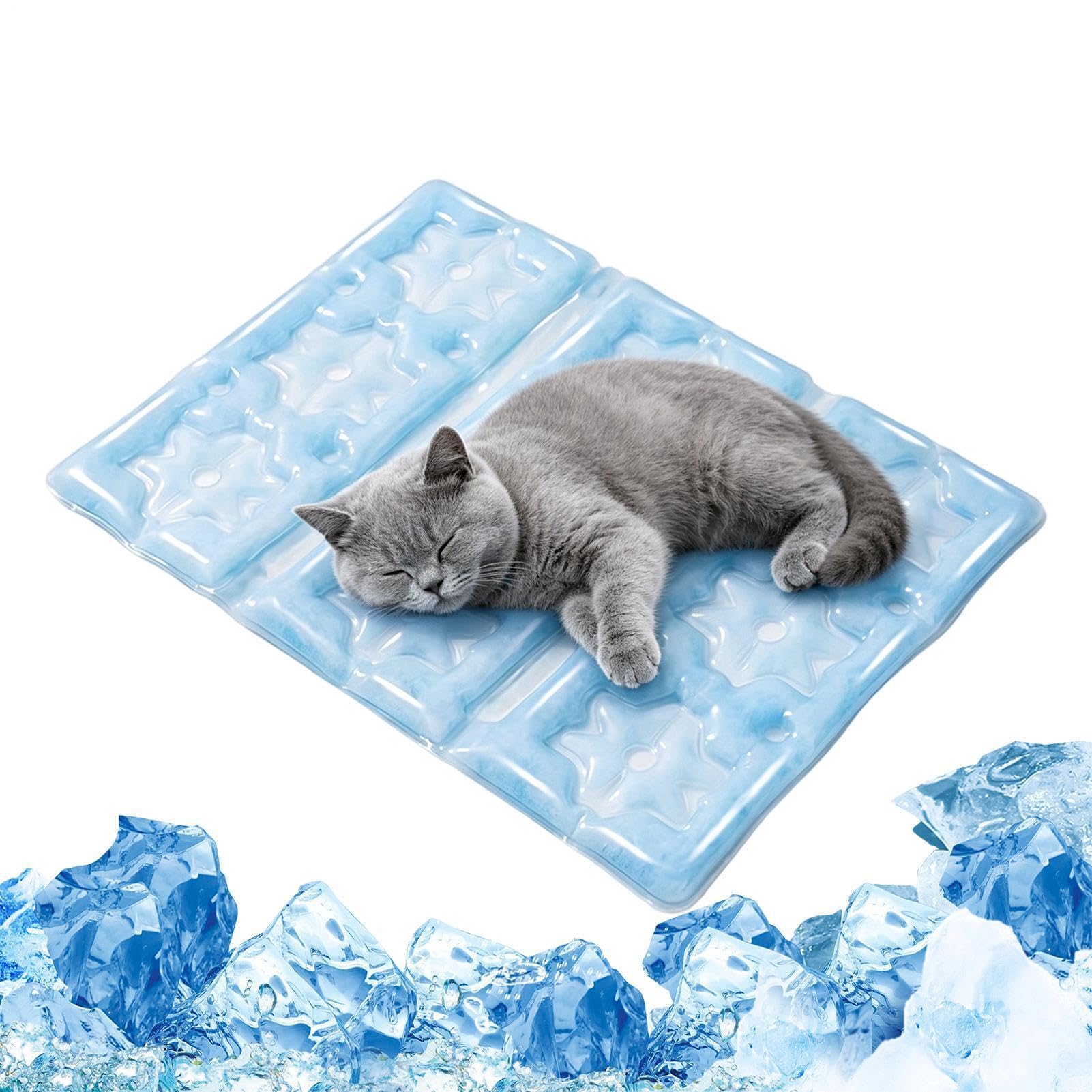 Tapis rafraîchissant pour chien 55 x 40 cm Coussin Réutilisable d'Été | Coussin Rafraîchissant pour Caisse, Panier, Canapé, Lit, Sol, Intérieur, Extérieur, Jardin, Terrasse, Été, Chat