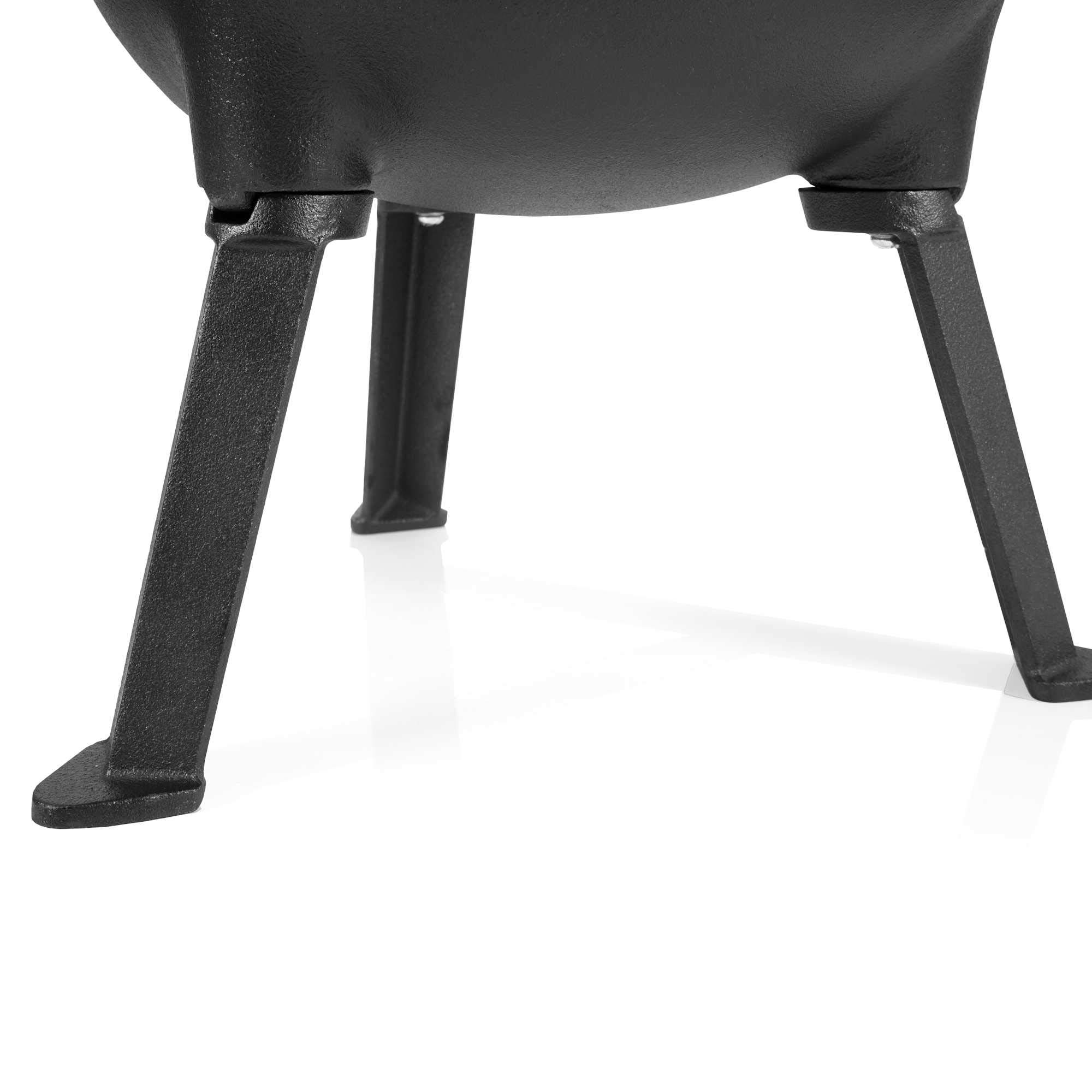 BBQ-Toro Wizard Cauldron | Pentola di cottura in ghisa | Pentola in ghisa con tre gambe, coperchio, staffa e viti di bloccaggio | Calderone per streghe (4 litro)
