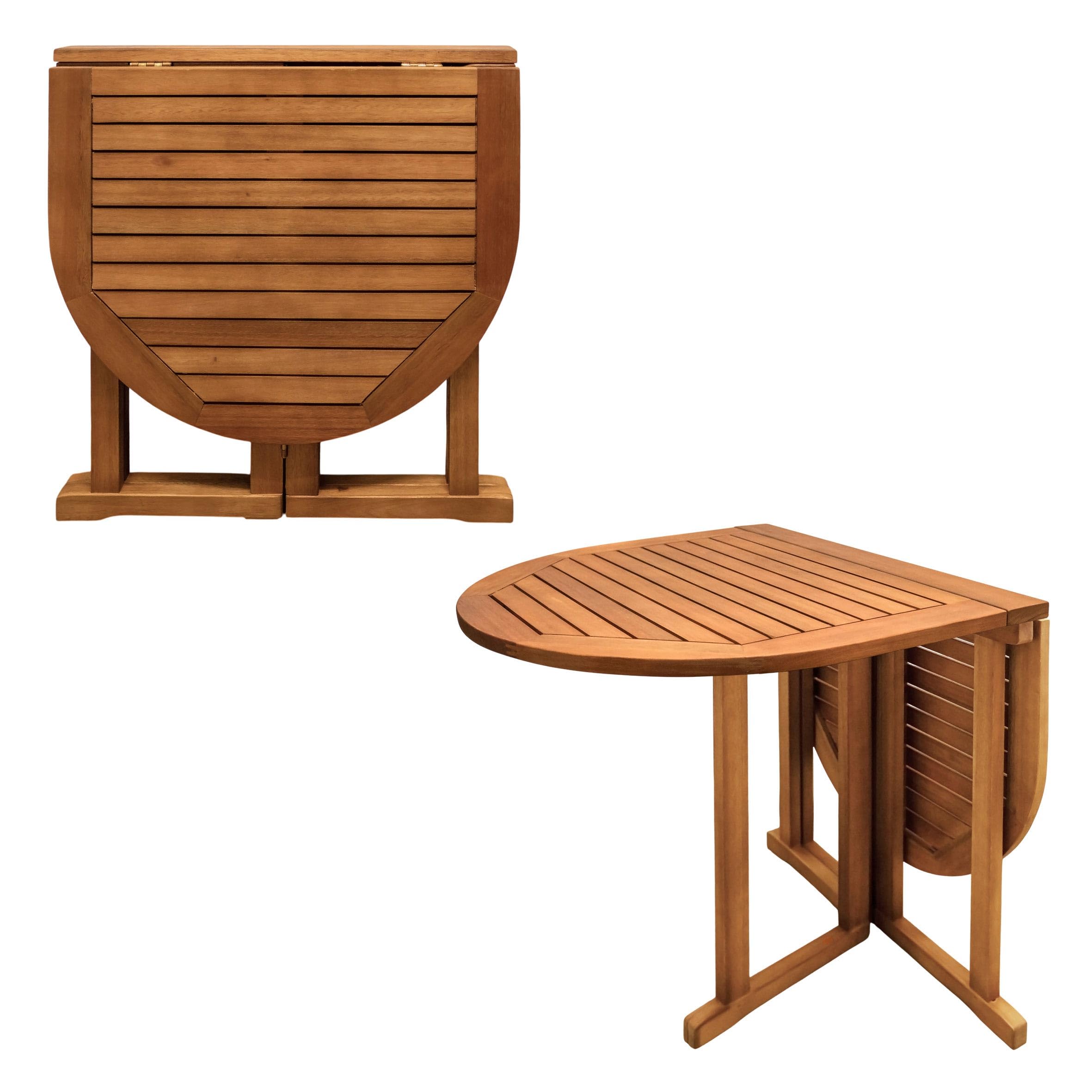Spetebo Tavolo da giardino ovale in legno di eucalipto - 120x70x73 cm - pieghevole per birra Bistrot balcone oliato
