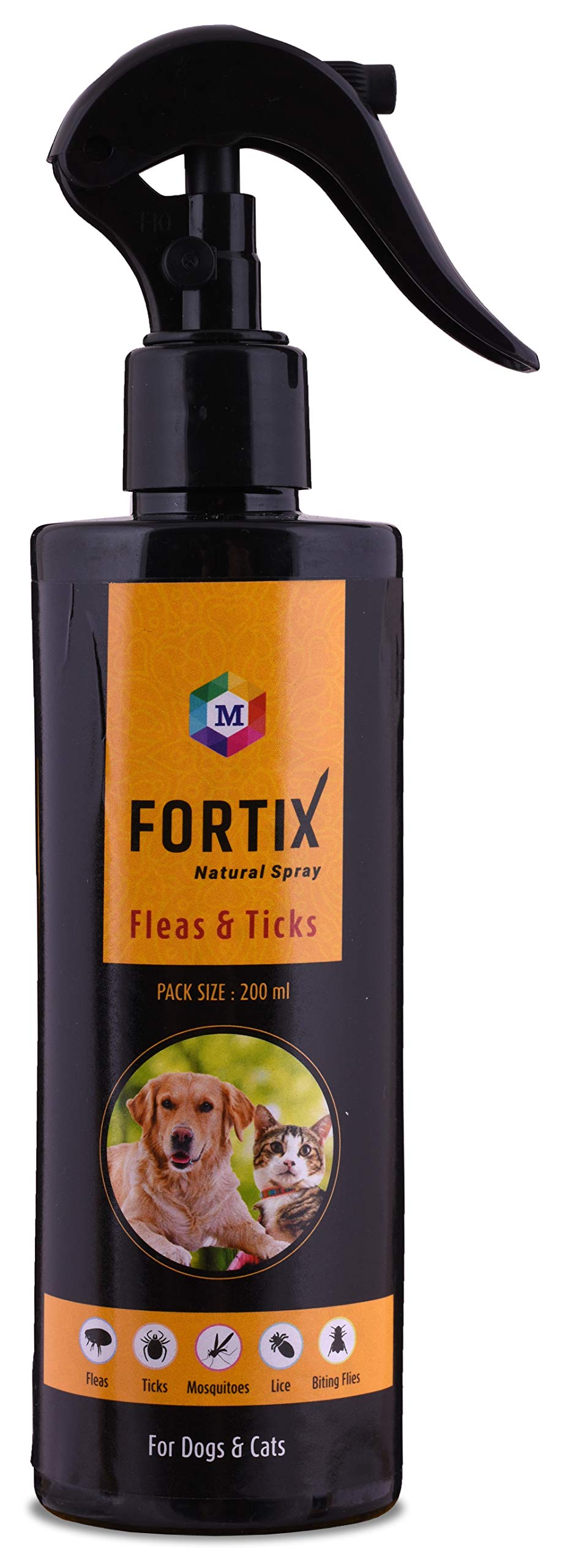 Medfly Healthcare Fortix Ticks and Fleas Spray for Dogs, Cats and Home Defense-200ml