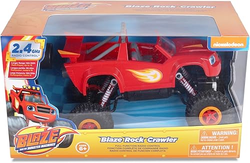 Miniatura 2 de NKOK Blaze & The Monster Machines RC Rock Crawler - Blaze Monster Camión 4x4 con control remoto, escala 116, 2.4 Ghz, listo para funcionar (6501), a