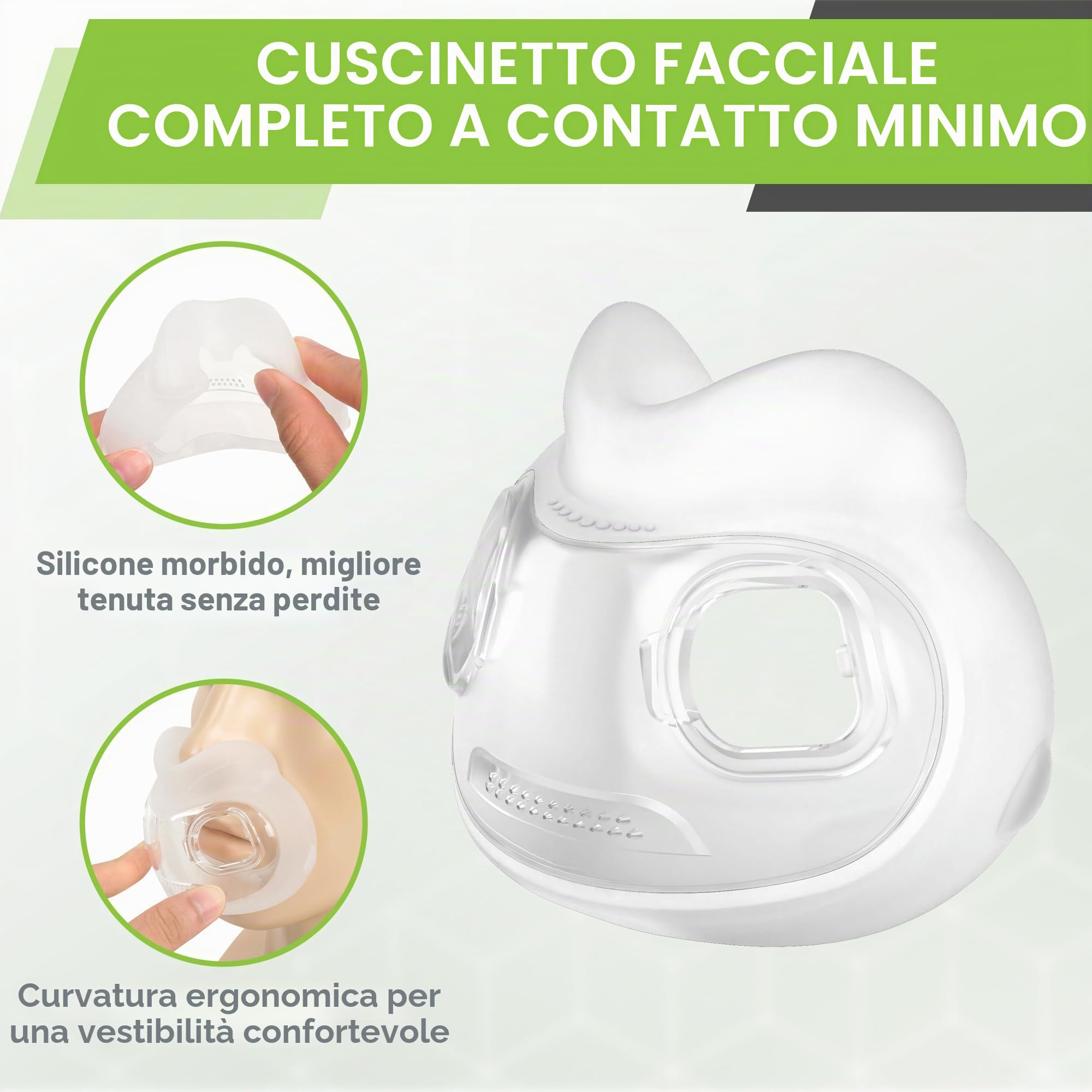 2 Confezioni Cuscino di Ricambio per Airfit F30i (M) Materiale di Ricambio per Tenuta Sicura e Aderenza Perfetta