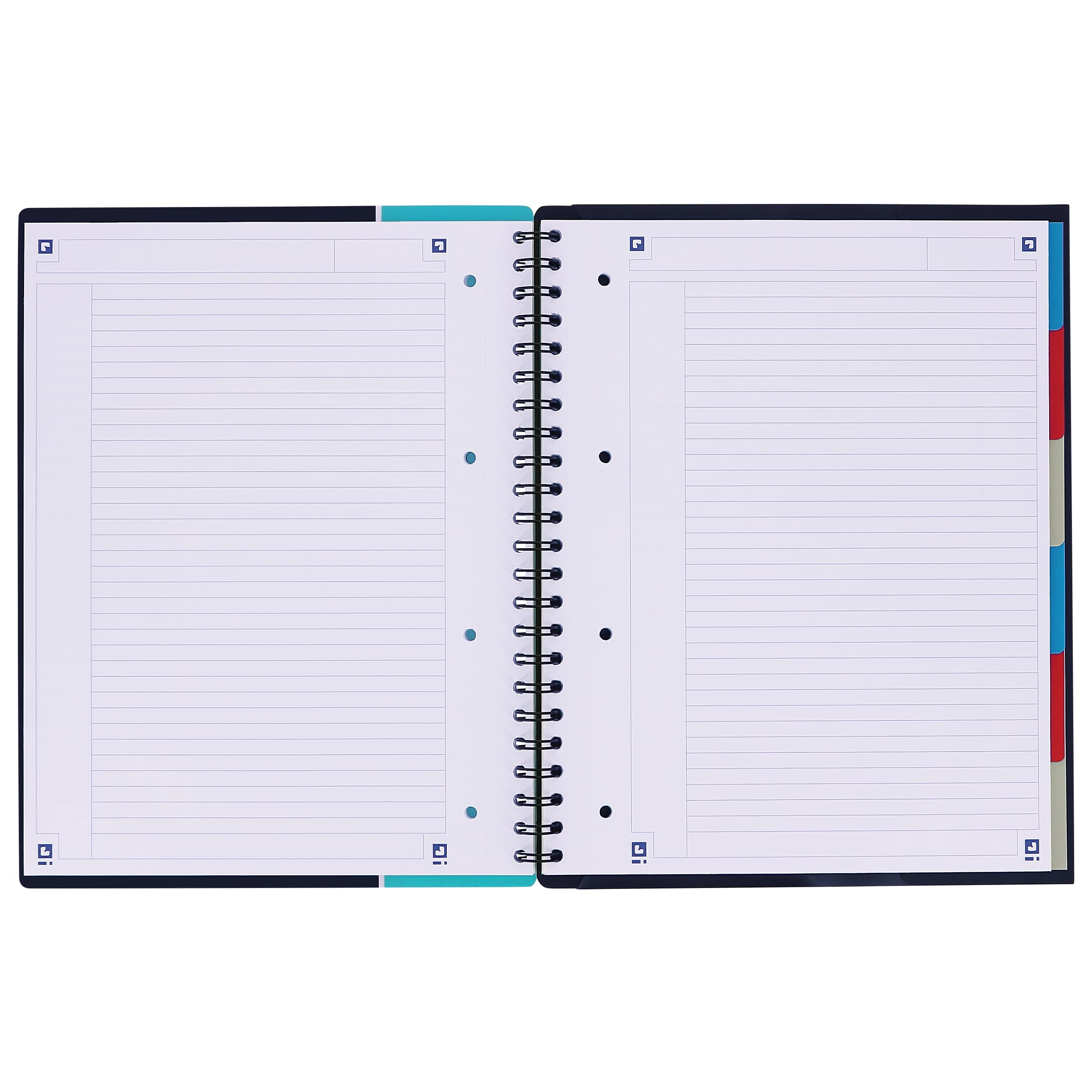 Oxford Lot de 1 Organiserbook Cahier A4+ Ligné Etudiant 160 Pages Couleurs Aléatoires