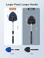 Vista 3 de AstroAI - Limpiador de parabrisas, limpiador de microfibra para ventanas de automóviles con 4 almohadillas de microfibra reutilizables, lavables