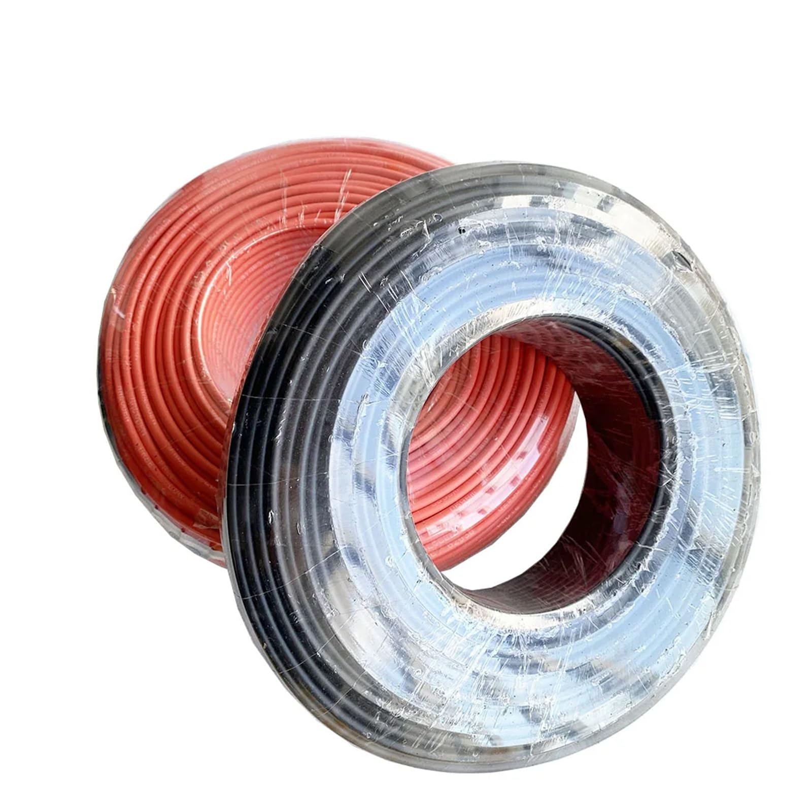 Cavo fotovoltaico Cavo Solare fotovoltaico da 50 Metri/Lotto 2,5 mm² -14 AWG Filo di Rame fotovoltaico Rosso o Nero da Utilizzare nell'energia Solare(50Meters Black)