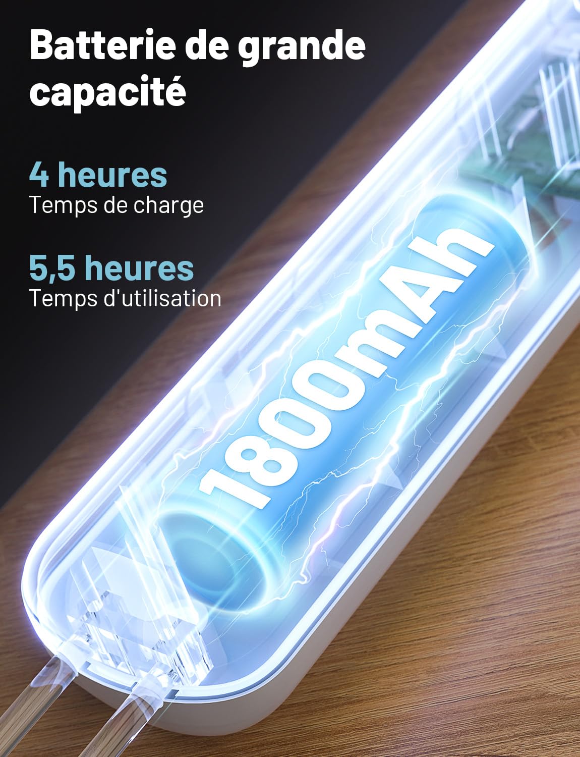 YISSVIC Raquette Anti Moustique Pliable 4000V 1800mAh 3 en 1 USB-C Rechargeable