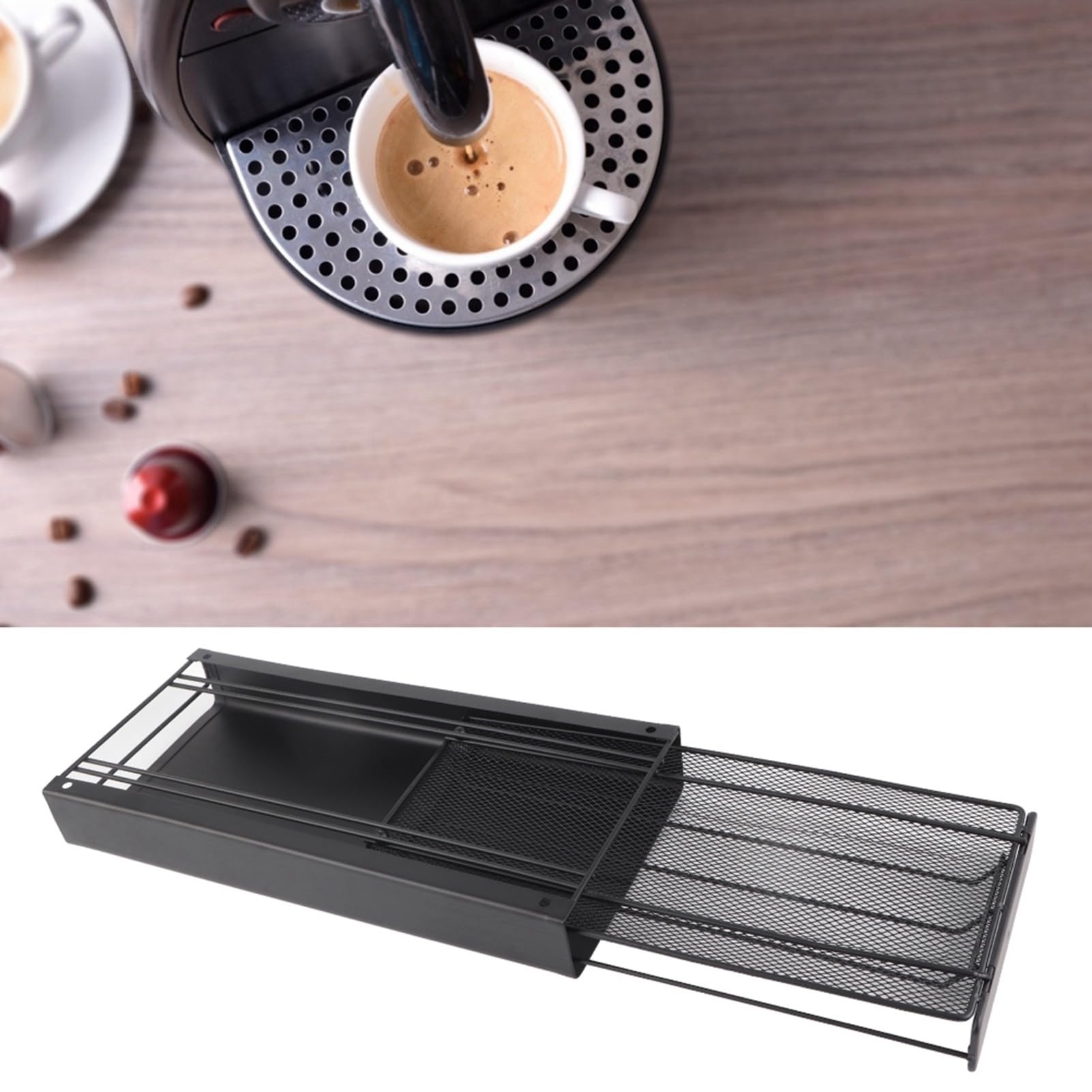 Dispensador de café, soporte para cápsulas de café, capacidad para 40 cápsulas, portacápsulas de café, 37,5 x 17,5 x 5,3 cm
