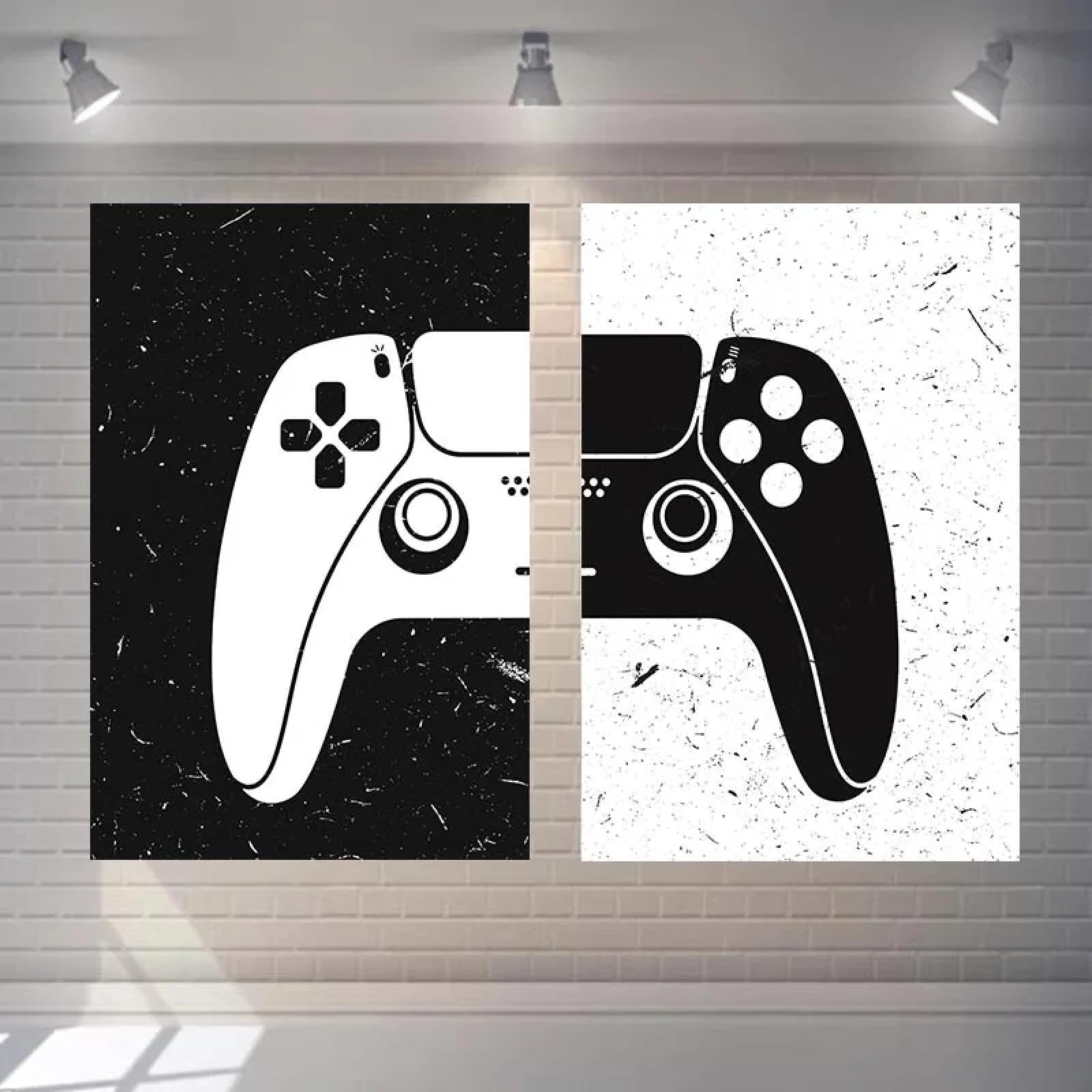 MAIMANG Póster de lienzo para pared de videojuegos, decoración para habitación de niños, póster de videojuegos, impresión de 20 x 30 cm x 2 marcos