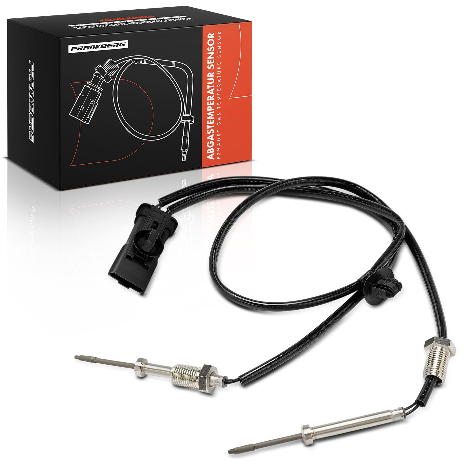 Frankberg Sensor de temperatura de gases de escape 4-Polos Compatible con Berlingo EC ER Rifter 3008 SUV M4 MC MJ MR 308 SW II L4 LC LJ LR LX Corsa F P2JO Replace# 9812376480