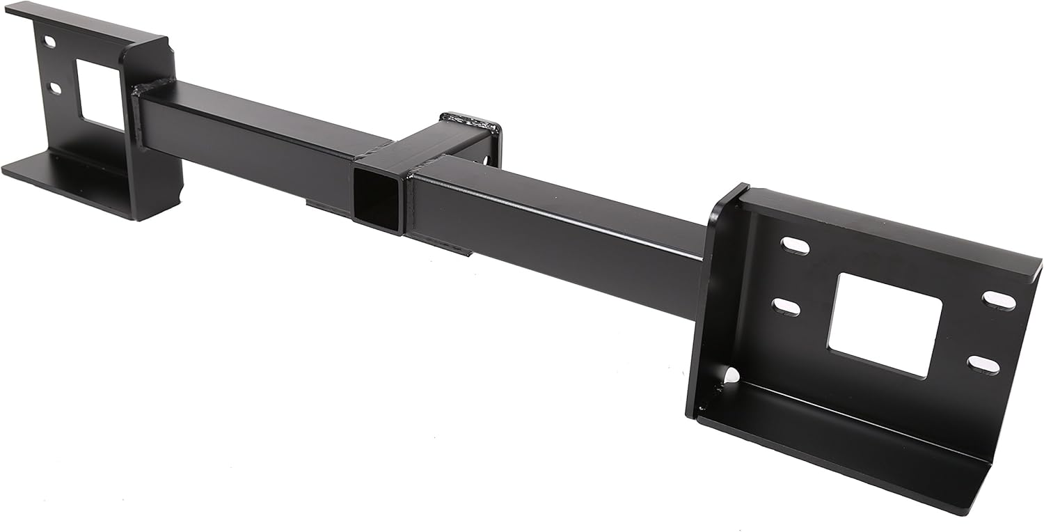ALMULOO 2" Front Mount Trailer Receiver Hitch Compatible with 1999-2007 Ford F-250/350/450/550 Super Duty w/2" Receiver Powder Coated Steel Replacement for 65022