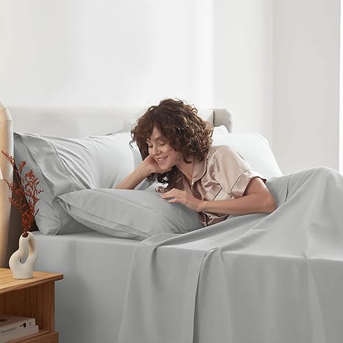 Miniatura 3 de Nestl - Juego de sábanas con bolsillo extraprofundo y de microfibra suave, 6 piezas, sábanas y fundas de almohada resistentes a la decoloración,