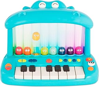 Land of B. Hippo Toy Keyboard with Lights and Songs, Piano, Musical Toy, Musical Instrument for Playing Piano for Babies and Children from 1 Year