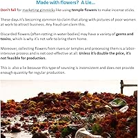 Vista 9 de Oud Agarwood Incense Sticks - Artisan Luxury Masala Incense - Handrolled Long-Burning (75 Minutes) Extra-Thick Sticks - Exotic Divine Scent for