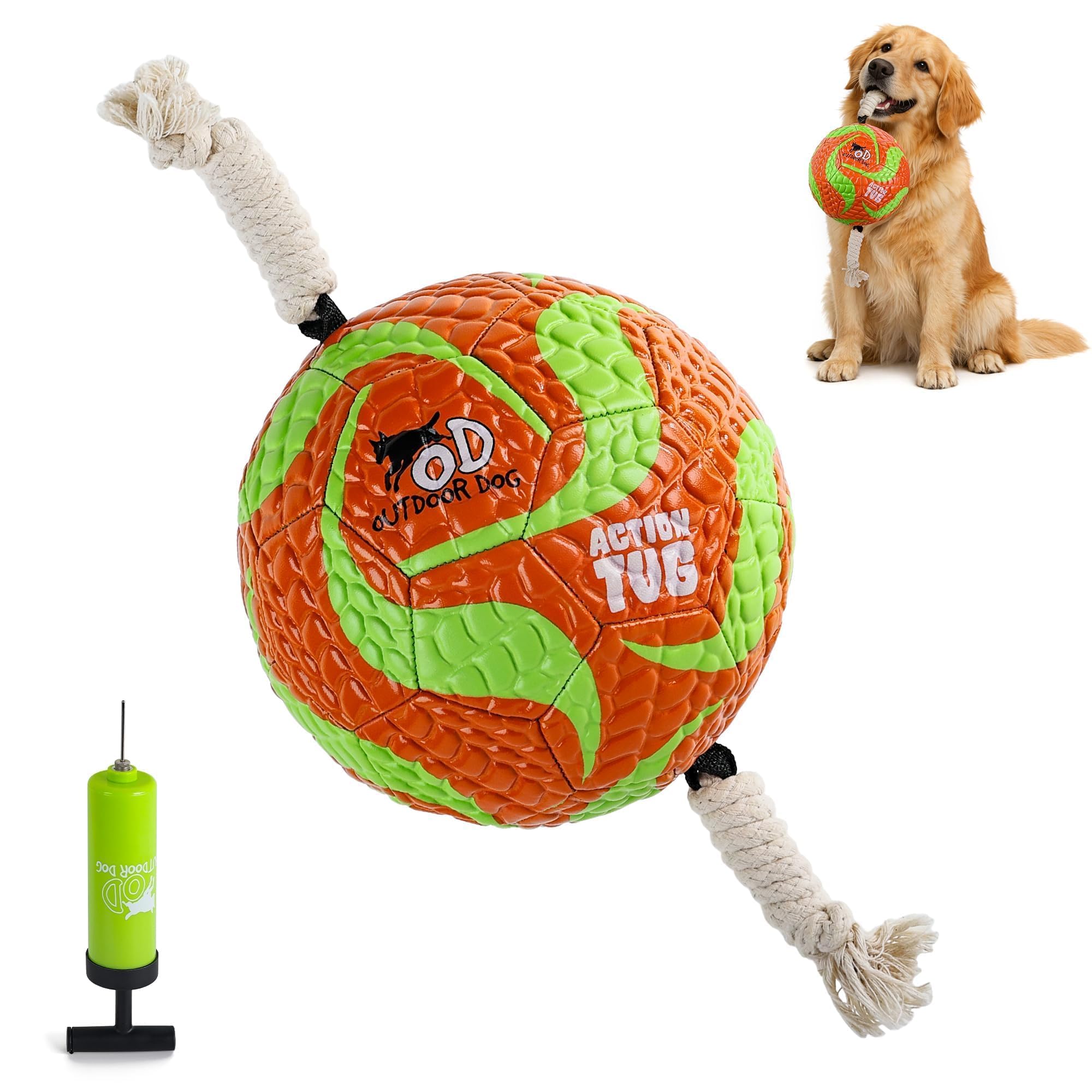 Ballon de football pour chien avec cordes, le cadeau d'anniversaire idéal pour animal