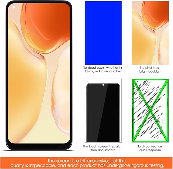 for Oppo A53 4G Screen Replacement for Oppo A53 4G LCD Display CPH2127 CPH2131 Screen Touch Digitizer Assembly Repair Parts with Frame