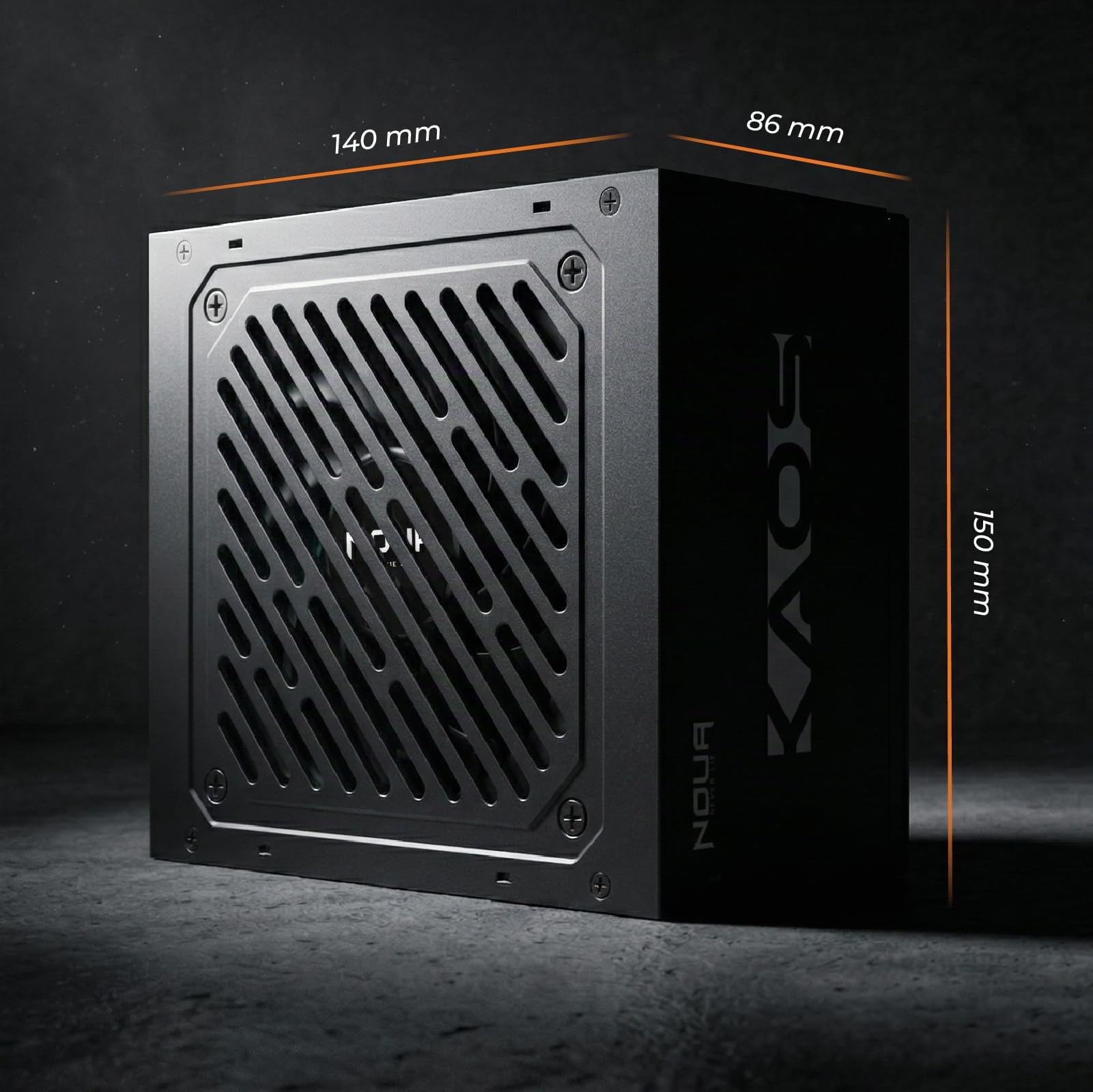 Noua Kaos 750W Alimentatore PC ATX Non Modulare | Soddisfa 80+ Bronze | PFC Attivo | Ventola Silenziosa 120mm | Cavi Piatti | Protezioni OPP OVP UVP | PSU Gaming Desktop