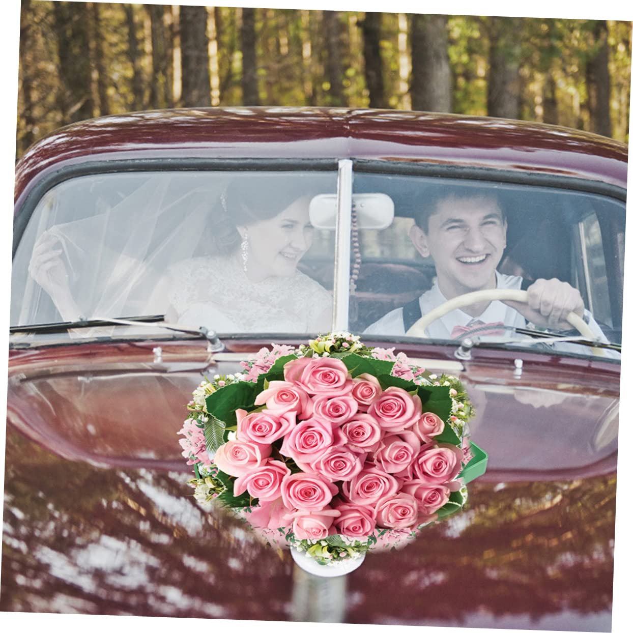 Milisten Support à Fleurs à Ventouse Carré 4 Griffes pour Décoration Mariage Voiture, Plateau De Mousse Floral 10 Pièces, Adhérence Sécurisée, Polyvalent Intérieur Extérieur