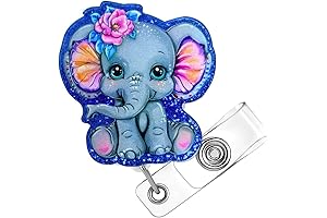 Elephant Retractable Badge Holder for Nurses and Teachers