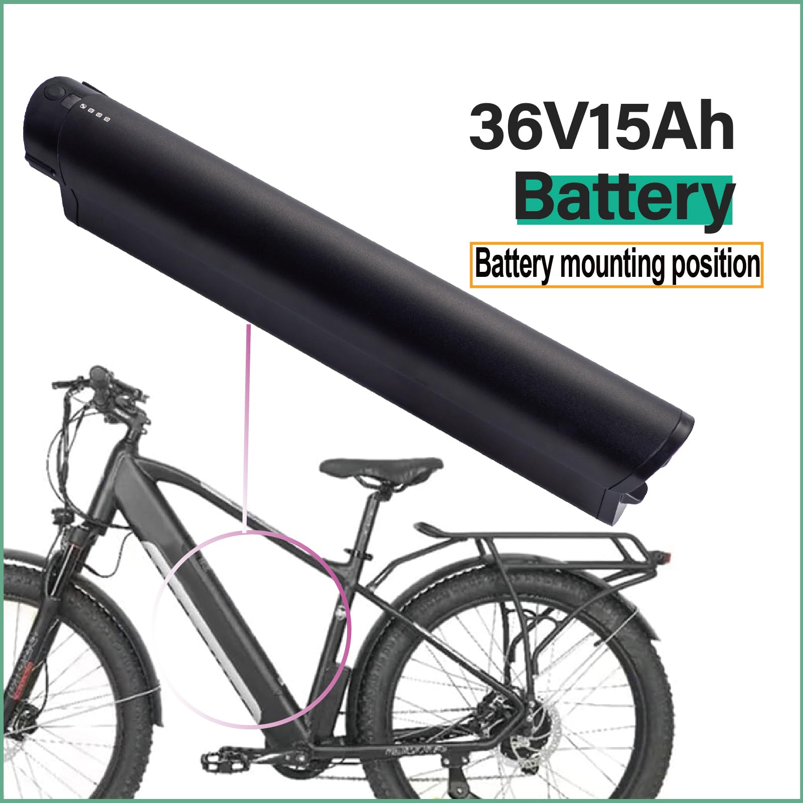 Akumulator ebike 36V 15Ah zamiennik do F.LLI Schiano E-Wave/Braver/E-Fully Reention EEL Mini do Zündapp z810/ 250W/350W/500W silniki e-bike pedelec akumulator z ładowarką(36V 15Ah)