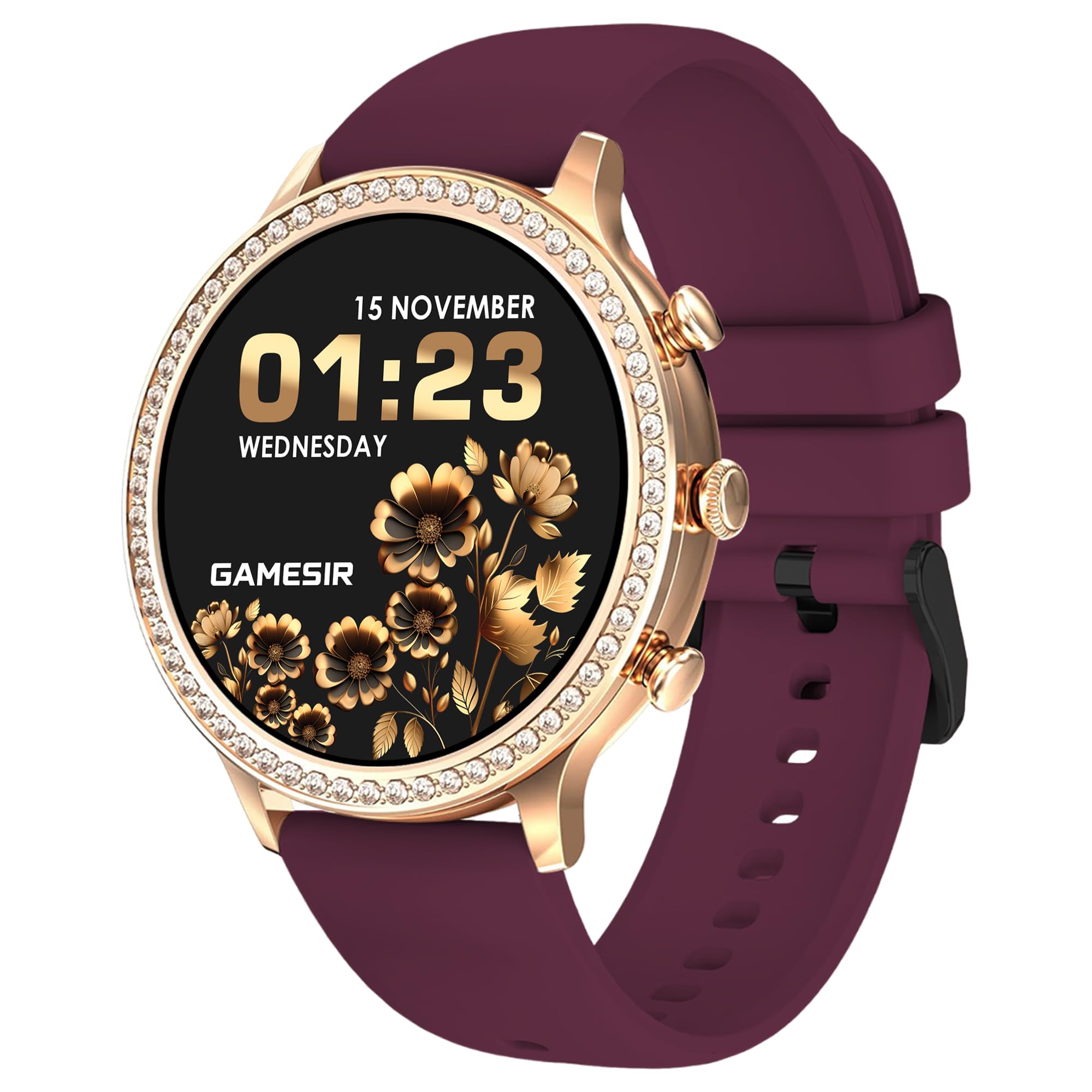 GameSir Genquella Premium Smartwatch for Women & Girls, Bluetooth Calling, 1.69” AMOLED HD Display, 100+ Fitness Modes & Sleep Monitor, Custom Watch Faces, IP68 Waterproof, Stylish Design (Maroon)-image-29