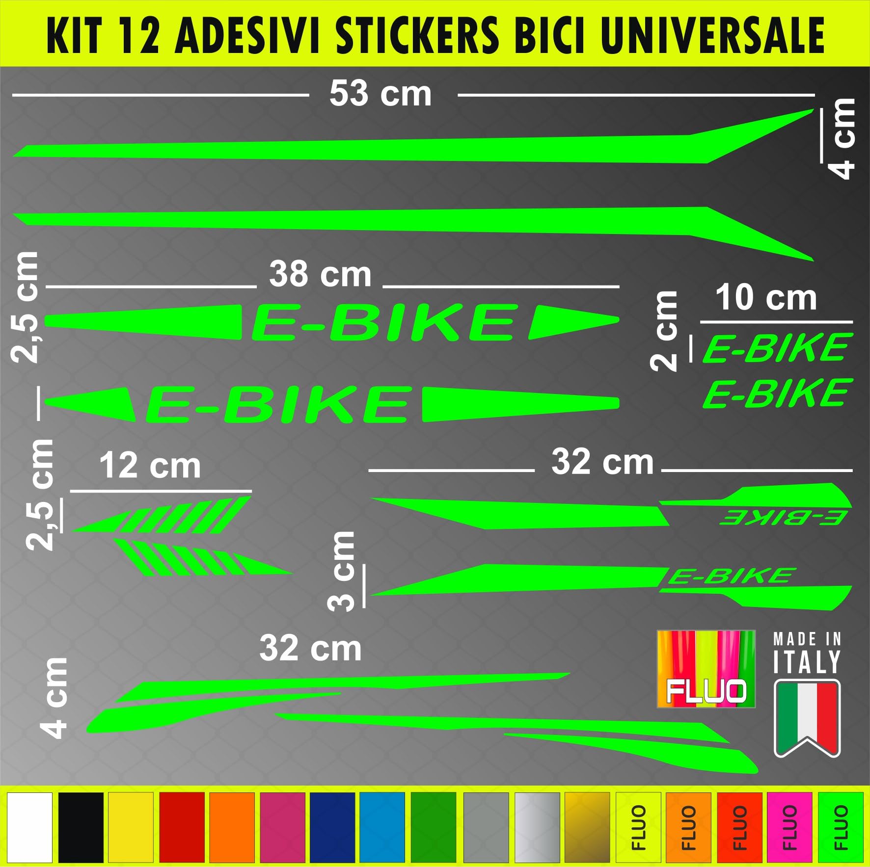 Set 3 Adesivi E-Bike Classe 2 – Decal 750W 20MPH Per Telaio Bici Elettrica (Nero)