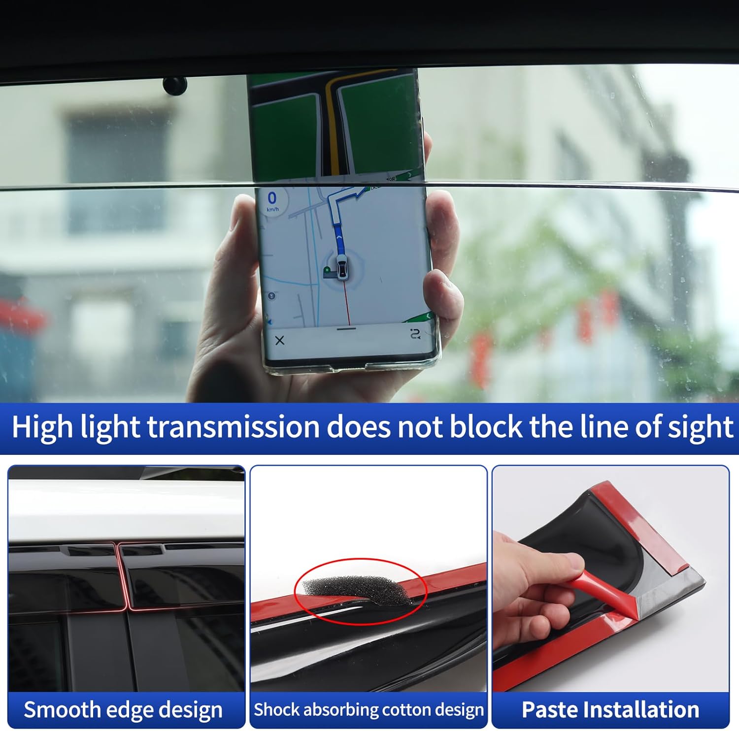 Automobile Windows Visor for 2024 2025 2026 Lexus Gx550 & Gx550h 6-Piece ABS Material Waterproof Windproof Exterior Modification Accessories Lexus gx 550 Accessories