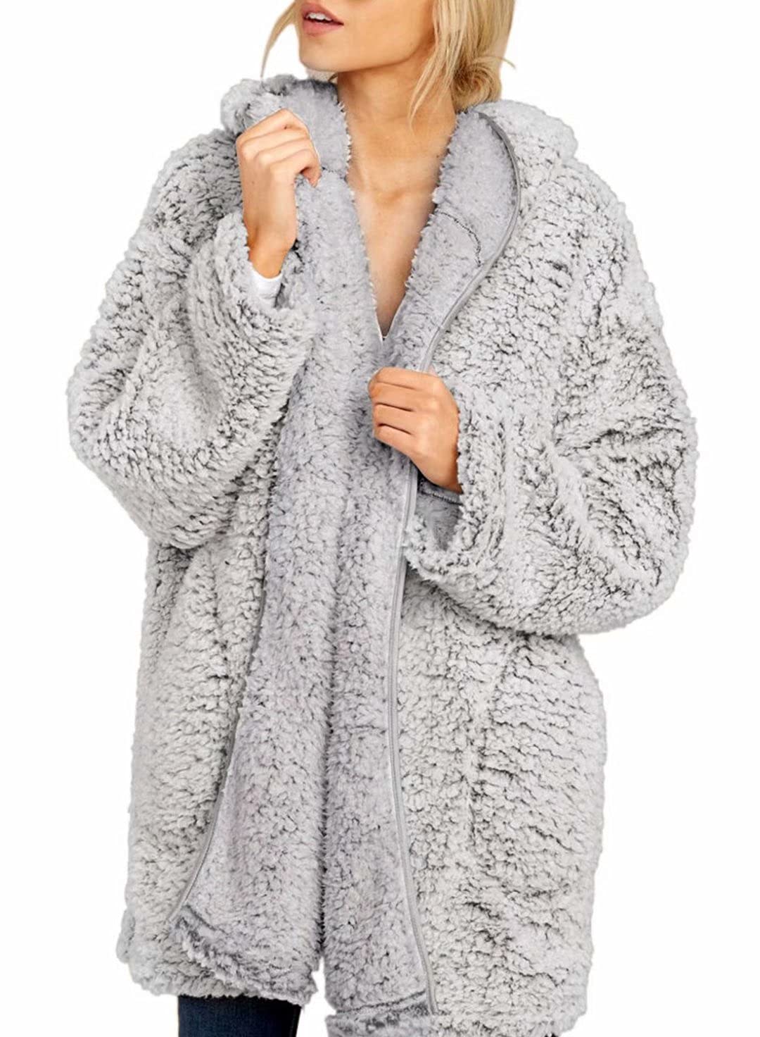 fleece open front jacket