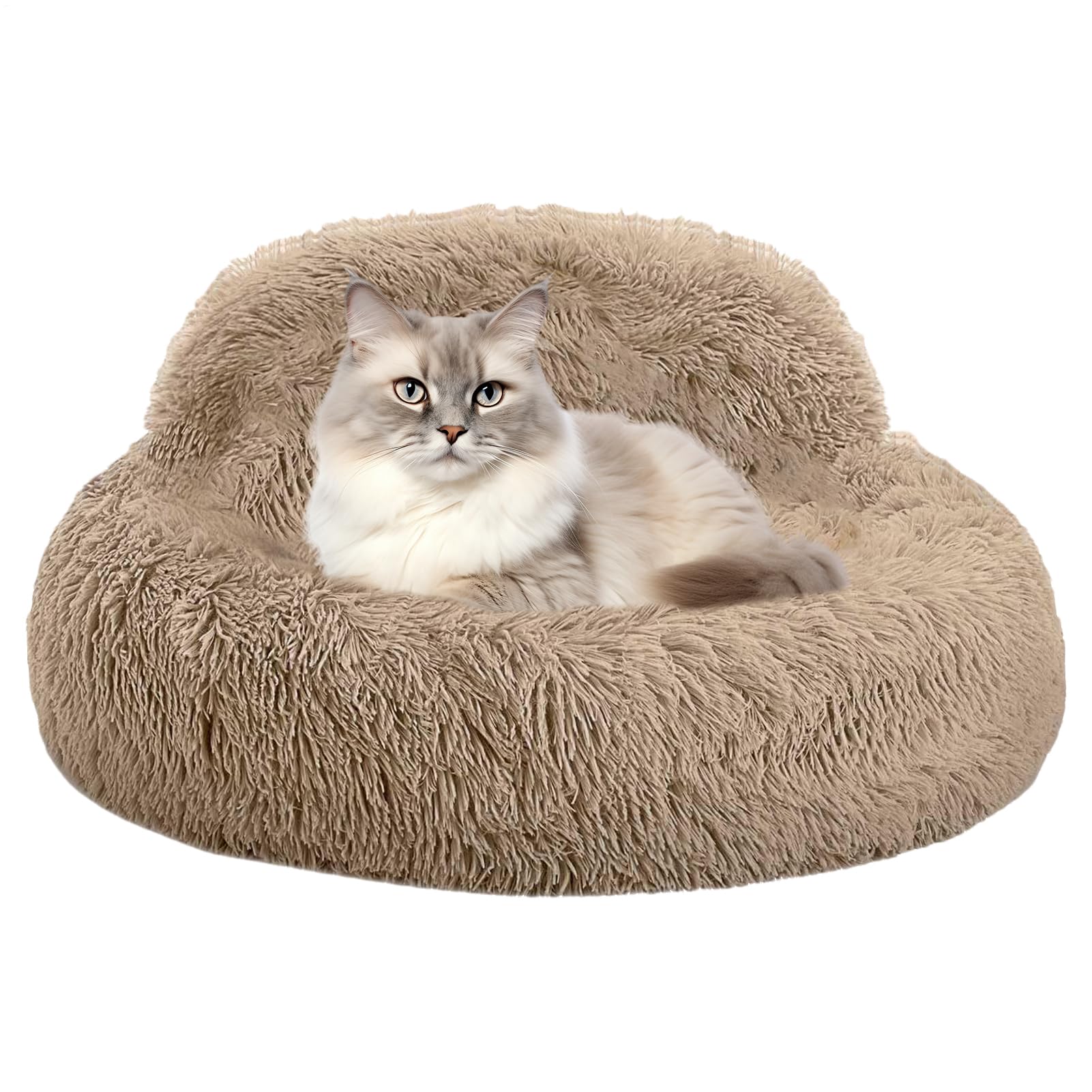 Lit donut pour chien - Coussin donut rond pour chien et canapé douillet chat salon