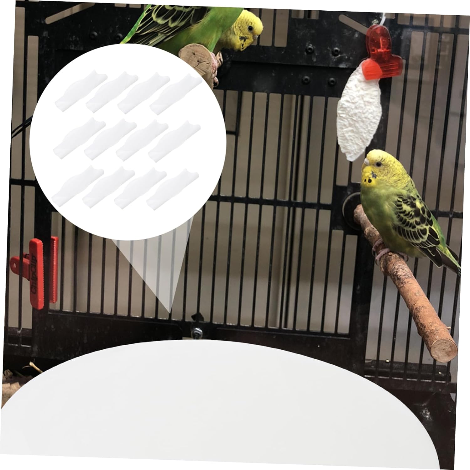 ibasenice 100pcs Absorbent Bird Cage Liners for Parrots and Comfortable Paper Cushion Pads for Easy Cleaning and Bird Cages