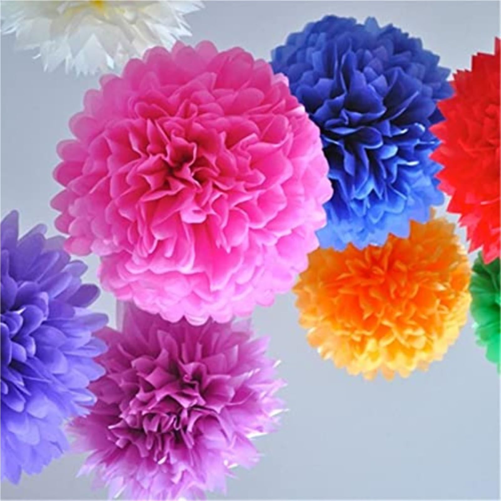 Pompones De Papel 12 Pompones De Papel De Seda for Colgar Bolas De Flores for Decoración De Fiesta De 10 Y 12 Pulgadas(BlackGoldGradient)