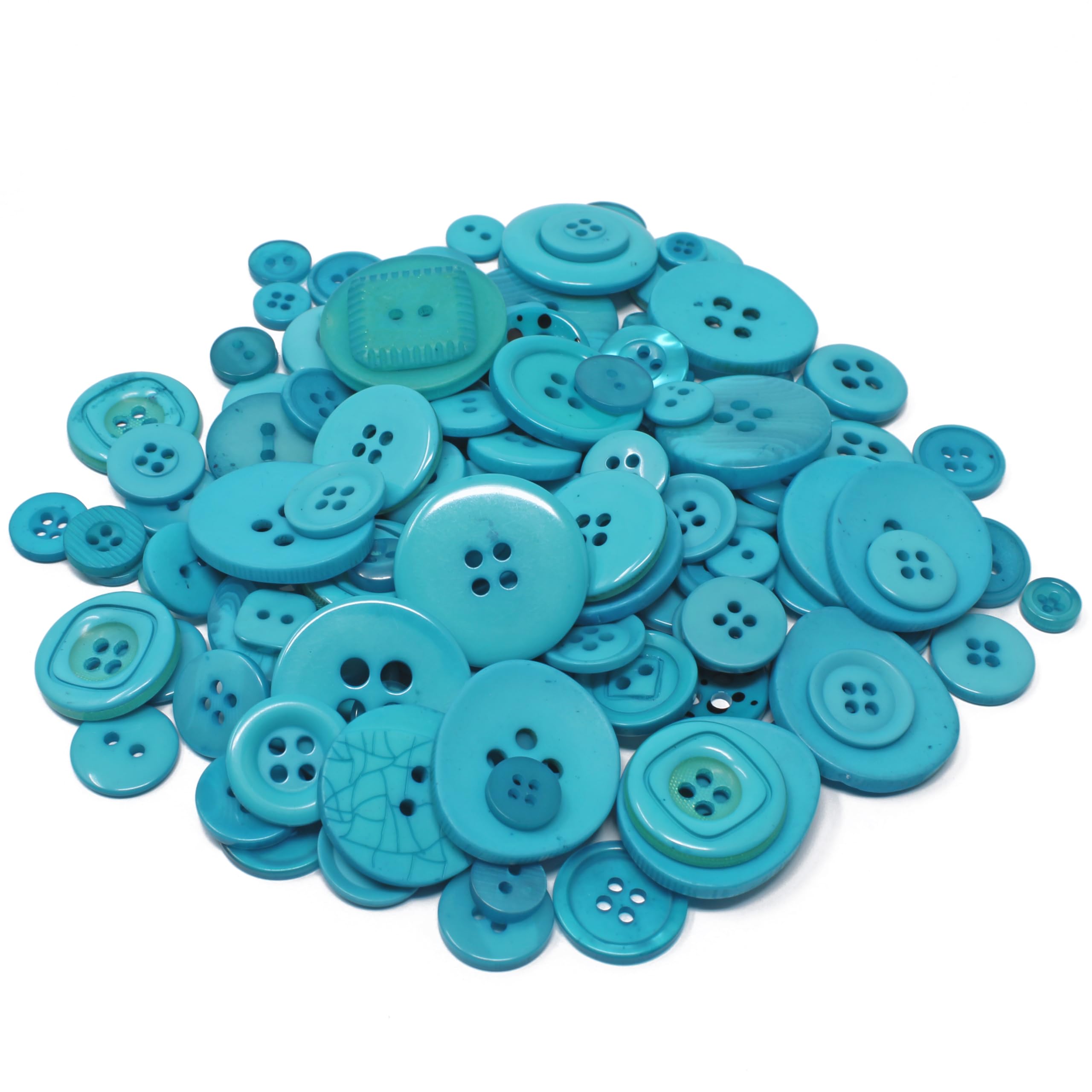 WedDecor 15 Mm Transparent Plastic Round Button 2 Holes