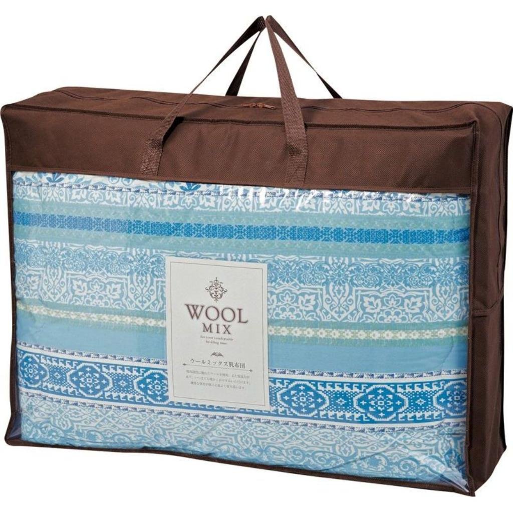 Amazon｜犬飼タオル 掛けふとん ブルー 150×200cm ウールミックス