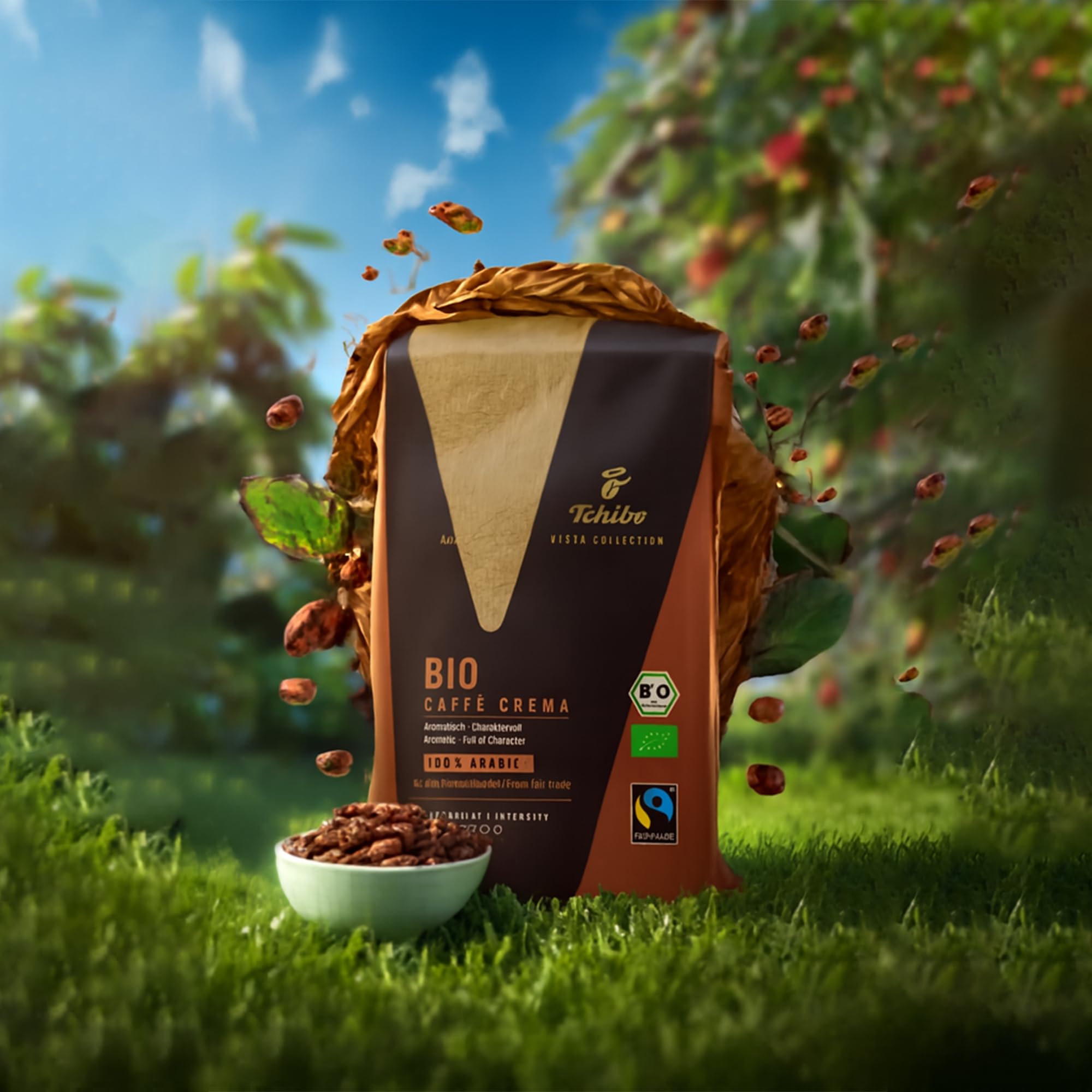 Tchibo 470787"Kaffee Vista" Fairtrade Café Crème