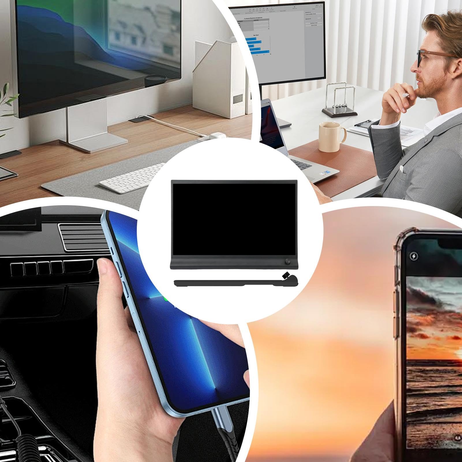 Monitor Wyświetlacza Komputerowego Urządzenie z Wiernymi Kolorami 39,6 cm
