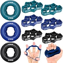 FitBeast Grip Strength Trainer, Finger Exerciser, Forearm Strengthener Kit - 9 Pieces, Hand Grip Strengthener for Directed Strength, Relief & Recovery