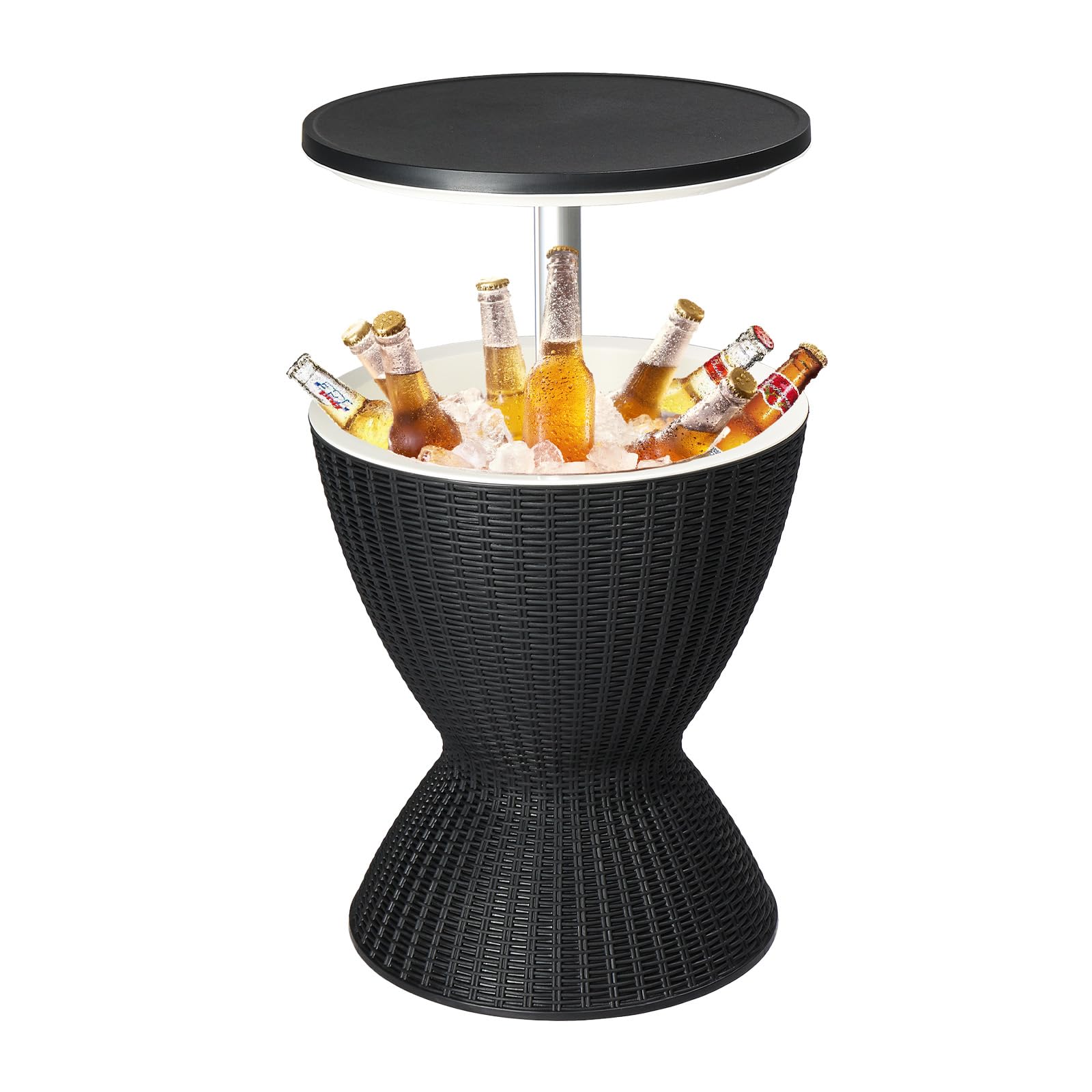 VINGLI Height-Adjustable Outdoor Cool Bar, 8 Gallon Beer & Wine Cooler