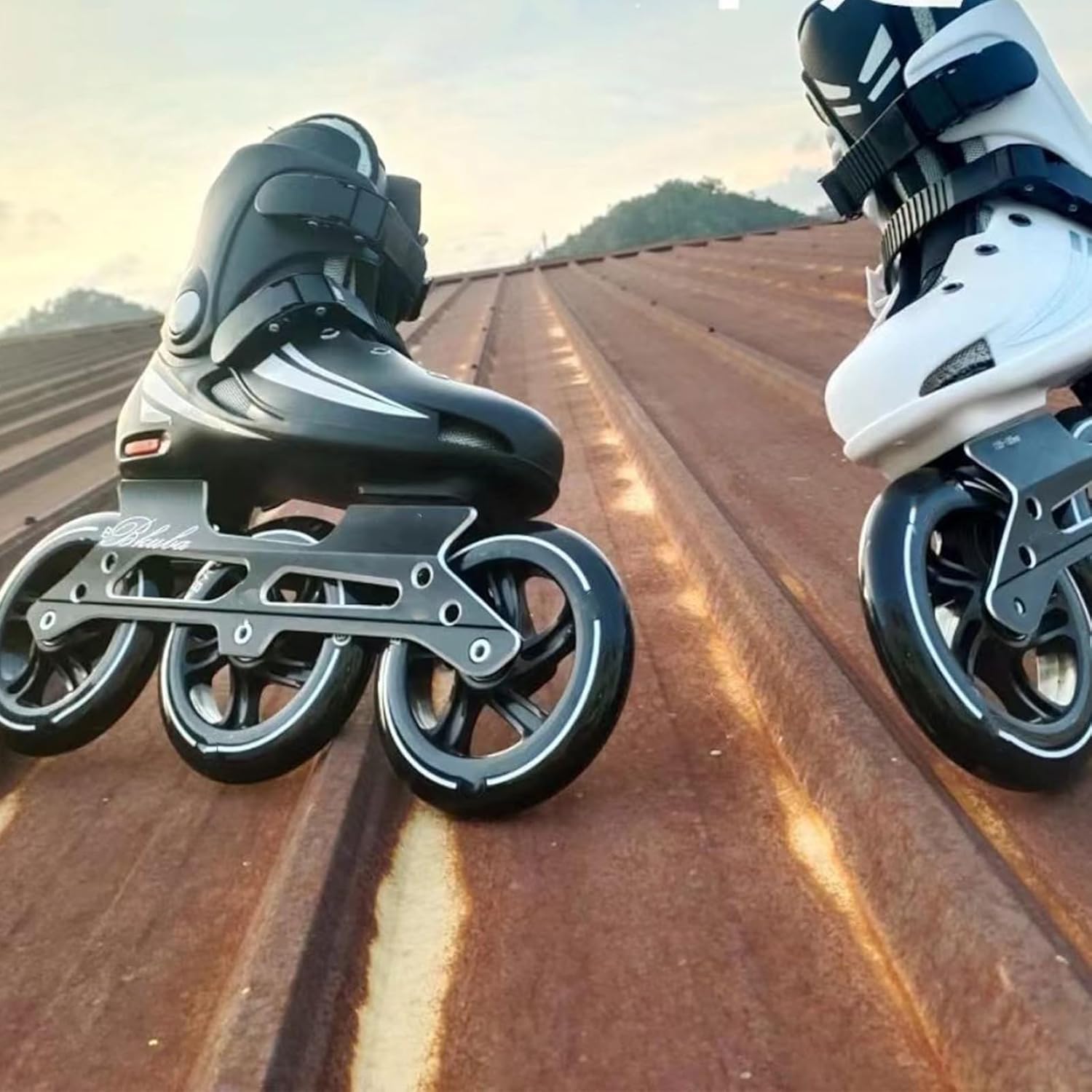 Inline Skate Wheels 110mm 125mm Skate Wheels Professional 85A Inline Speed Skating Shoes Replacement wheel with ABEC-9 Bearings High-Grip (110mm,6)